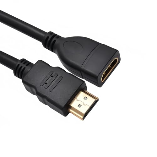 ALLVD HDMI延長線(オス-メス)1 m HDMI 2.0高速メッキ4 K Fire TV Stick、HDTV PC、PS4/PS3、ディスプレイ等対応(黒)