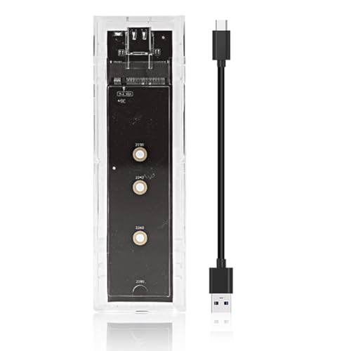 Caja externa transparente para SSD M.2 USB Tipo C 10Gbps miniatura 3