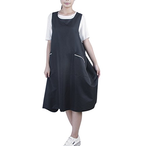 Hair Stylist Apron, Waterproof Sleeveless Stylist Vest Professional Salon Work Apron, Waitress Work Uniform for Salon Resistant, 1Pcs Black