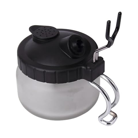 Airbrush Cleaning Kit - Glass Cleaning Pot Jar with Holder Cover