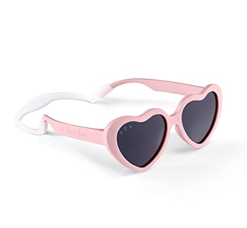 Roshambo Eyewear Polarized Baby Shades with Head Strap and Ear Adjuster Kit, Topanga Hearts