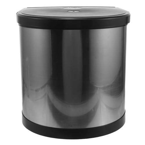 Poubelle cuisine 8l noire design moderne petit espace plastique amovible