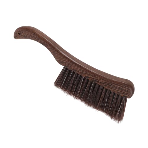 Gogogmee Wooden Paddle Brush Bed Sheet Furniture Sweeping Brush Hair Cutting Brush Ergonomic Handle Bird Cage Cleaner
