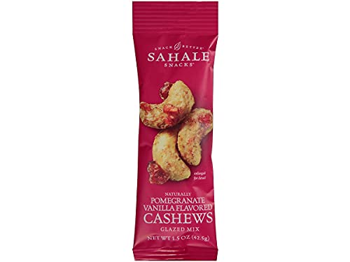 Sahale Snacks Cashews with Pomegranate Plus Vanilla Glazed Nuts, 1.5 Ounce - 18 per case