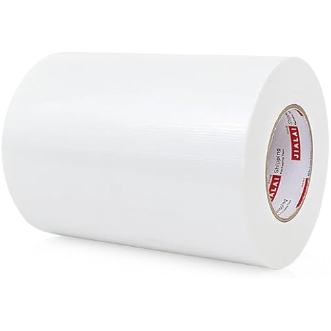 JIALAI HOME 8" White Duct Tape, Industrial Grade 8 inches x 55 Yards (164 ft) Wide Tape Duct, 9 Mil Heavy-Duty, Waterproof, Strong, Flexible, No Residue, for Crafts & Home Improvement Cover