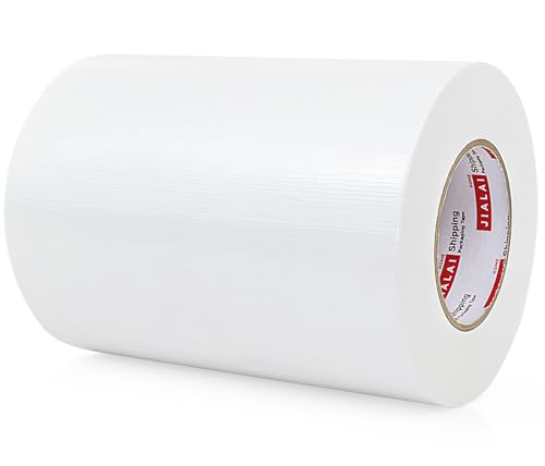 8" White Duct Tape, Industrial Grade 8 inches x 55 Yards (164 ft) Wide Tape Duct, 9 Mil Heavy-Duty, Waterproof, Strong, Flexible, No Residue, for Crafts & Home Improvement