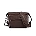 ETORRY Sac à Bandoulière pour Femme Décontracté Léger en Nylon Sac à Bandoulière Sac de Téléphone Portable Sac à main étanche Sac à Main sac de Messager. (Brown)