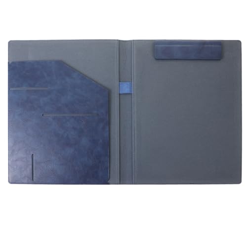 PACKOVE Carpeta de Archivos A4 Multifunción de Pu Color Azul Marino, Carpeta de Oficina Cierre Magnético, Organizador para Documentos y Portafolios, Accesorio para Escritorio Profesional