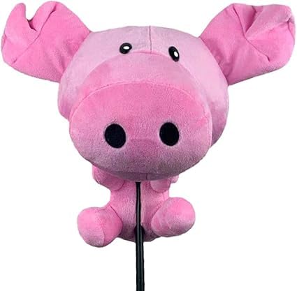 Scott Edward Pink Pig Golf Head Cover, Fit Driver Wood（460cc), Plush Fabric, Smooth and Soft Touch Feeling, Best Gift for Kids,Animal Shape
