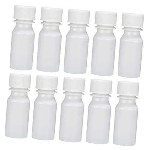Cabilock 30Pcs Pet Reagent Vials Sealing Laboratory Bottles for Liquid Samples for Scientific and Educational Use Transparent Design
