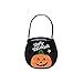 XIUBU Borsa per Dolcetto o Scherzetto di Halloween Cestino Regalo Secchio Porta Caramelle Decorazione di Halloween(Black)