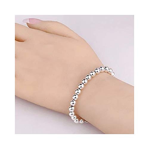 Hlake Bracelet Silver Magnetic Ball Bracelet DIY 7" Neodymium Magnet Selection Size