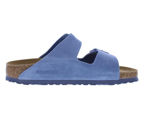 Image of Birkenstock Arizona BS Narrow Unisex Shoes Size 6, Color: Elemental Blue-Blue