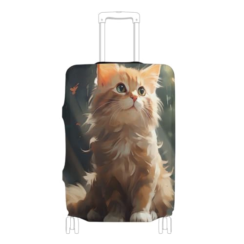 senya Travel Luggage Cover Suitcase Protector Docile Cat Washable Baggage Covers Fits 26-28 Inch Luggage