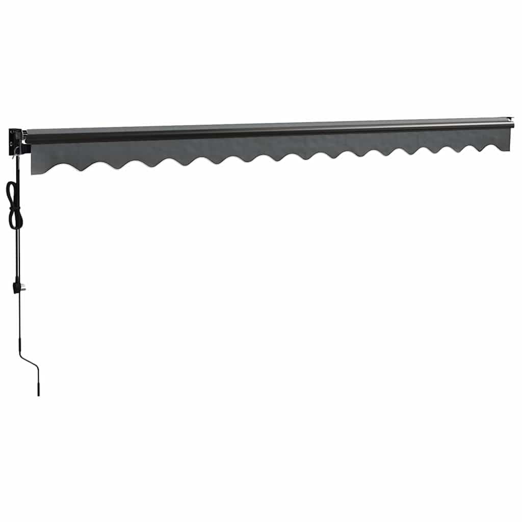 Brokky Toldo Motorizado 4X 3 m Toldo Articulado Eléctrico con Mando a Distancia para Terraza, Jardín-Antracita-4 x 3 m-Marco Antracita