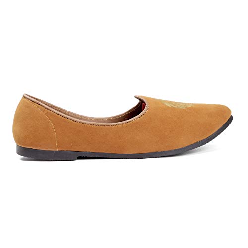Image of YUVRATO BAXI Men's Suede Material Fashionable Casual Punjabi Jutti, Nagra and Mojari