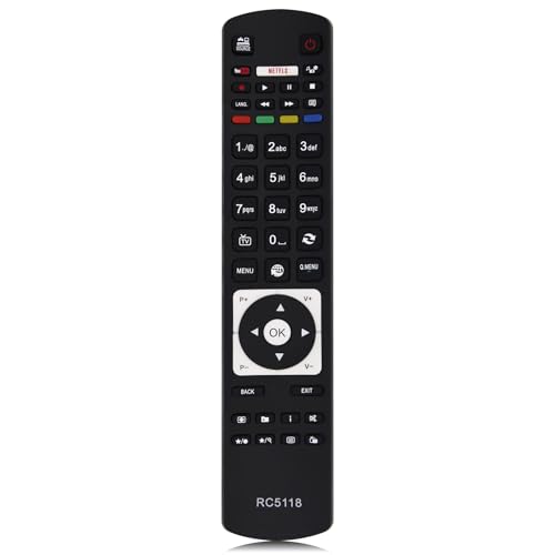 MYHGRC Reemplazo Mando a Distancia Telefunken para Telefunken/Hitachi TV, No Requiere configuración Mando TV telefunken