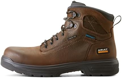 ARIAT Men's Turbo 6" Waterproof Carbon Toe Work Boot Industrial, Rich Brown, 11 | Image 3