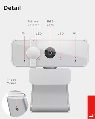 Len0v0 300 FHD Webcam with Full Stereo Dual Built-in mics | FHD 1080P 2.1 Megapixel CMOS Camera |Ultra-Wide 95° Lens, 4X Digital Zoom | 360... - Image 7