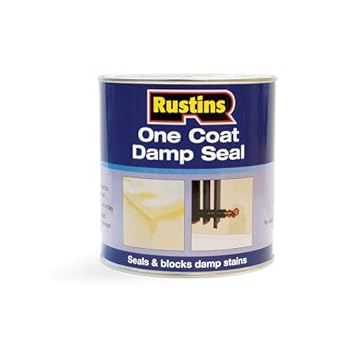 RUSTINS Damp Seal Paint – Water-Resistant Primer for Walls and Ceilings, Effectively Seals Damp Stains, Quick-Drying and Easy to Apply for Long-Lasting Results 1L