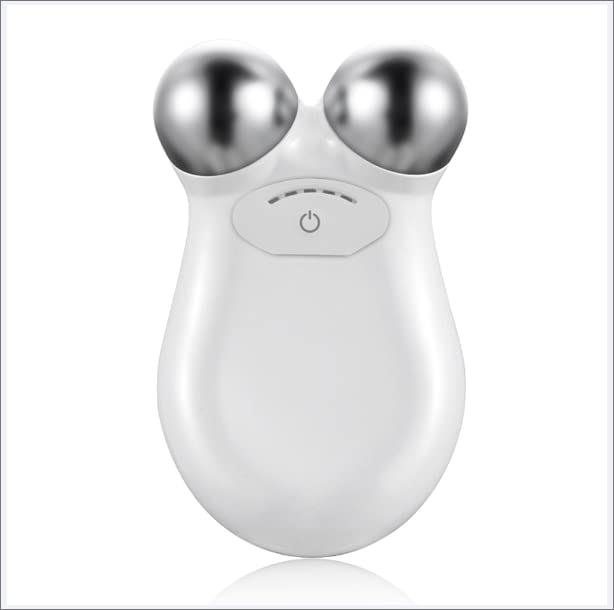PENGSHAO Masajeador Facial para masajeador Facial Masajeador de Rodillo de microcorriente de Estiramiento Facial Dispositivo de microcorriente Facial Máquina de Estiramiento Facial,Blanca