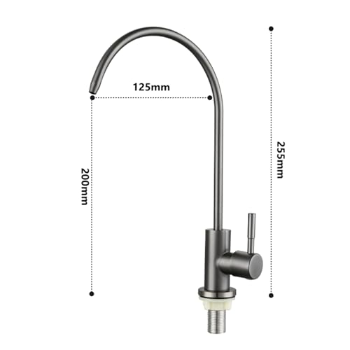 Grifo de cocina acero inoxidable 304 gris pistola funcional 3