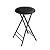 Folding Stool - Backless 24-Inch Stool with 225lb Capacity for Kitchen or Rec Room - Portable Indoor Counter Bar Stools by Trademark Home (Black)