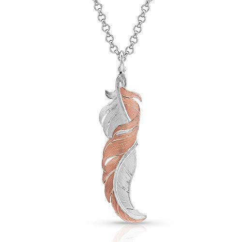 Montana Silversmiths Western Lifestyle Feather Necklace (Twisted Rose)