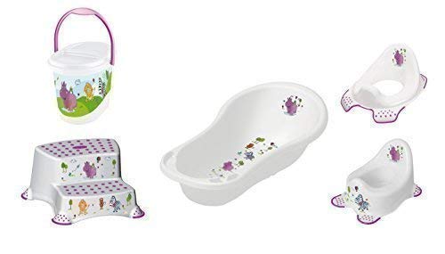 Bebe Puericulture Baignoire Xxl Hippo Lila Stands De Bain Siege Pour Bebe 100 Cm Toilette Bain