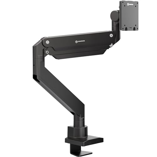 ONKRON Monitor Halterung für 17-57 Zoll Flach & Curved Bildschirm bis 27 kg Gasdruckfeder Monitor Arm VESA 75x75-200x200 Bildschirmhalterung Höhenverstellbar Schwenkbar Drehbar Schwarz G130-B