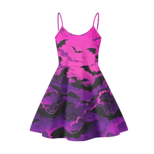 Image of Women's Spaghetti Strap Dress Summer Casual Swing Sundress Girls Beachwear Swing Mini Dress