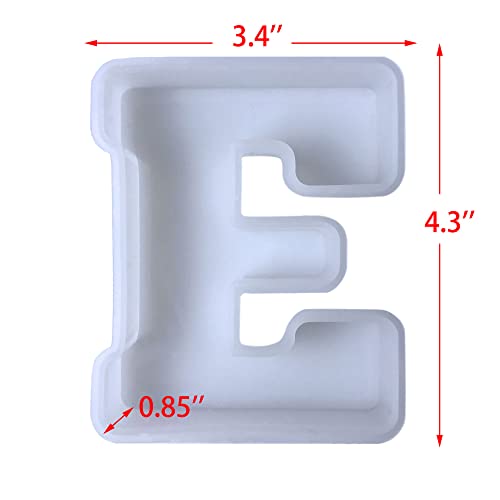 4 inch 26 Pack English Letter Silicone Mold - Alphabet Capital & Large Letter Resin Casting Mold by ESEDAGE - Image 3