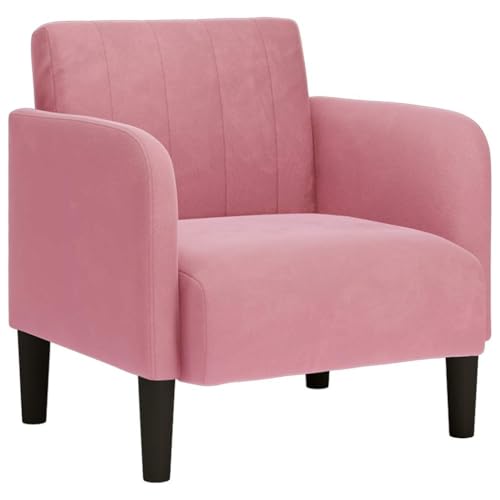 vidaXL Sillón con reposabrazos Terciopelo Rosa 54 cm, sofá Individual, sofá cómodo, sillón de televisión, sofá, Asiento de sofá, sofá Relajante