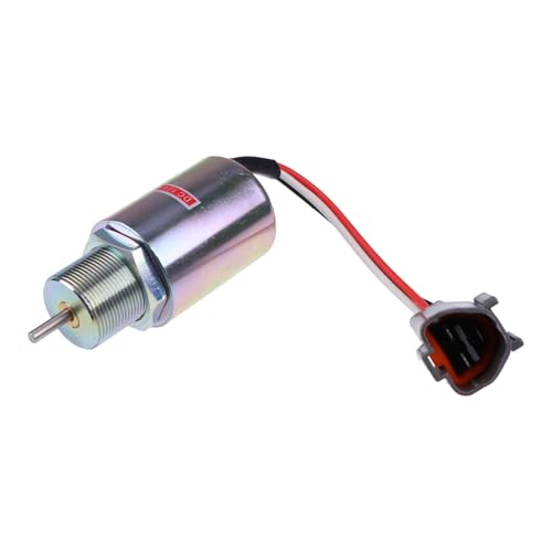 DUDSN Kraftstoffabsperrmagnet SA-3725-12 kompatibel mit Mitsubishi L2E L3E S3L S4L Motor S4L2-61SD S4L2-61SDH S3L2-61SD S3L2-61SDH Volvo EC15B EC25B EC13B EC35 EC30 EC15B EC20 EC20B EC25 EC45