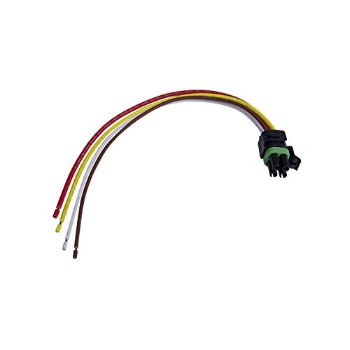 Kwikee Replacement Electric RV Step 4-Way Wiring Plug with Packard Connector for 5th Wheel RVs, Travel Trailers and Motorhomes, 4-Pin Pre-Wired Harness with Male Connection - 369243