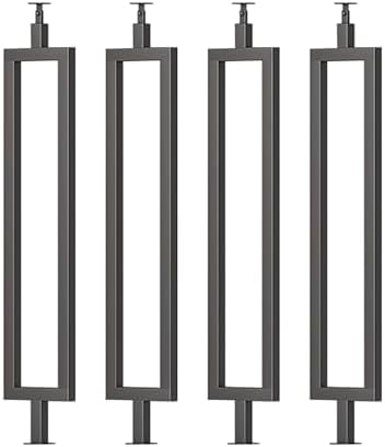 Adjustable Staase Balusters Pack for Deck & Stairs Railing, Side/Ground Mount Bracket, Compatible with Railing Spindles – Enhance Outdoor Safety & Style
