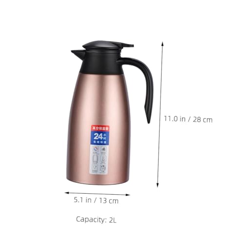 Jarra térmica TOYANDONA de acero inoxidable 304 con aislamiento de doble capa 2L 3