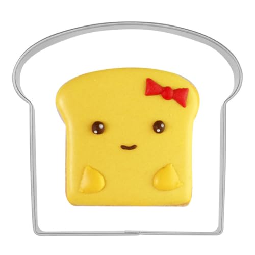 BESPORTBLE Cortadores de Galletas de Acero Inoxidable 5 Piezas Forma de Tostada para Repostería DIY Moldes para Cortar Masa Frutas y Pan Herramienta para Hornear en Cocina Doméstica