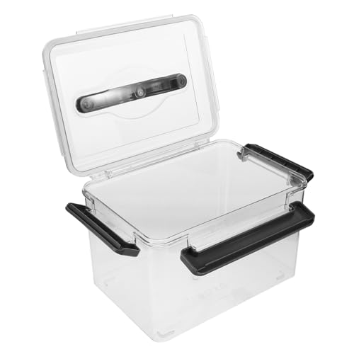 Caja organizadora para lentes de cámara con apertura rápida y tapa protectora transparente