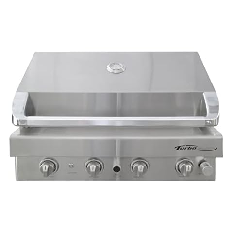 Barbeques Galore Turbo Elite 32-inch 4-Burner Built-in BBQ Gas Grill - Natural Gas - BTE3221NG Cover