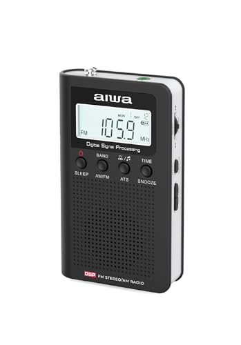 Radio numérique AM/FM stéréo AIWA RSD-45BK avec haut-parleur intégré
