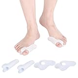Hallux Valgus Korrektur Zehenspreizer,4 Stück Weiche Gel Zehentrenner, Hallux Valgus Bandage Universalgröße, für den großen Zeh Universelle zur Hammerzehen-Korrektur für Damen & Herren