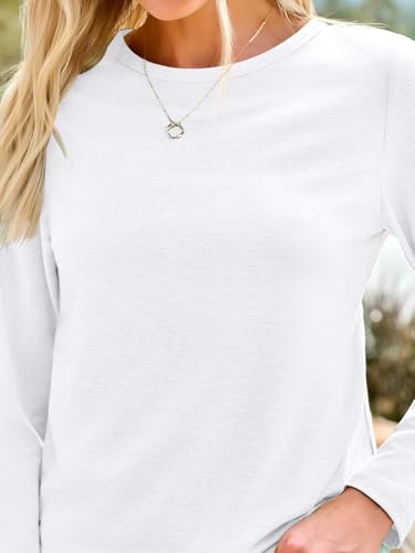 Image of AUTOMET Women's Long Sleeve Crewneck Shirts Casual Basic Tops