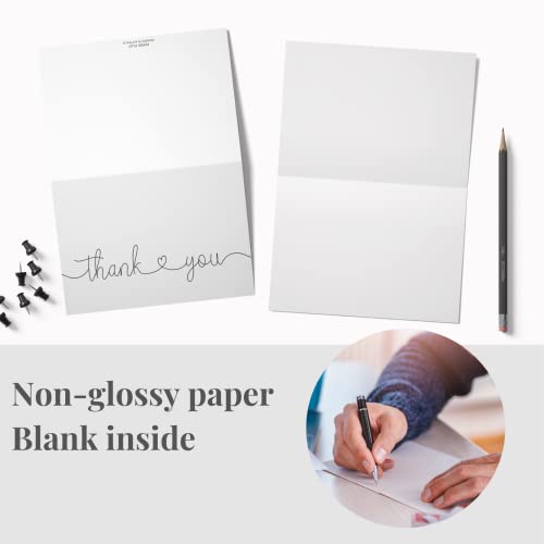 Thank You Cards With Kraft Envelopes And Stickers, Bulk Pack Of 20, 4X6 Inch Professional Looking | Suitable For Business, Baby Shower, Wedding, Small Business, Graduation, Bridal Shower, Funeral #TOP3