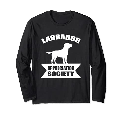 Labrador Dog Long Sleeve T-Shirt, Black