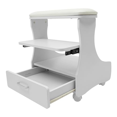 Taburete para spa de pies blanco portátil miniatura 6