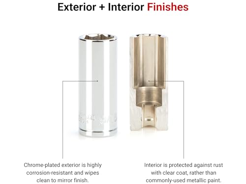 Image of TEKTON 1 /4 Inch Drive x 5 /16 Inch Deep 6-Point Socket | SHD03008 (Pack of 2)