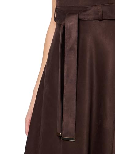 Image of Calvin Klein Sleeveless Dot Crepe Polka Dot Self Tie Midi Aline