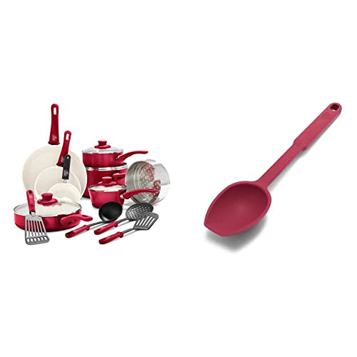 GreenLife Soft Grip Healthy Ceramic Nonstick 16 Piece Cookware Po...