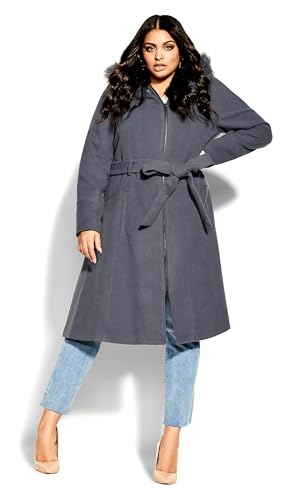 City Chic Women's Plus Size Coat Miss Mysterious3